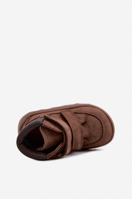 Scarpe in pelle per bambini marroni Barefoot Froddo G2110150-13