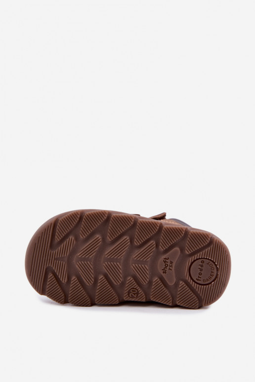 Scarpe in pelle per bambini marroni Barefoot Froddo G2110150-13
