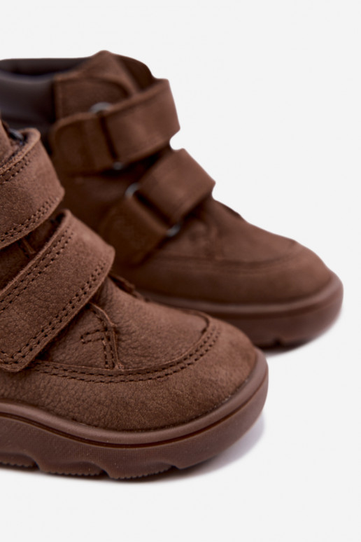 Scarpe in pelle per bambini marroni Barefoot Froddo G2110150-13