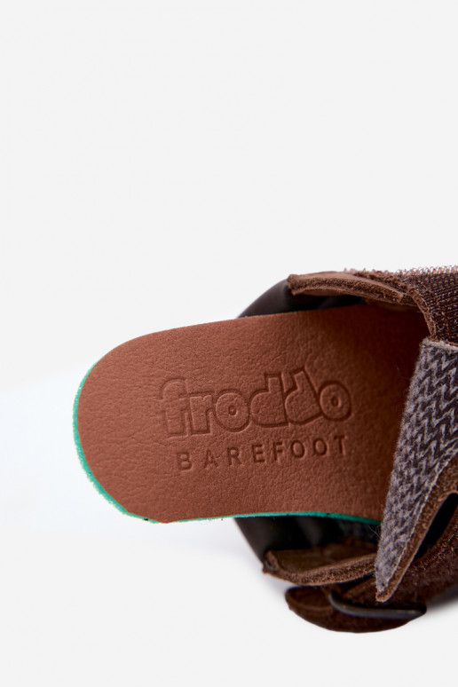 Scarpe in pelle per bambini marroni Barefoot Froddo G2110150-13