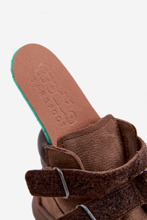 Scarpe in pelle per bambini marroni Barefoot Froddo G2110150-13