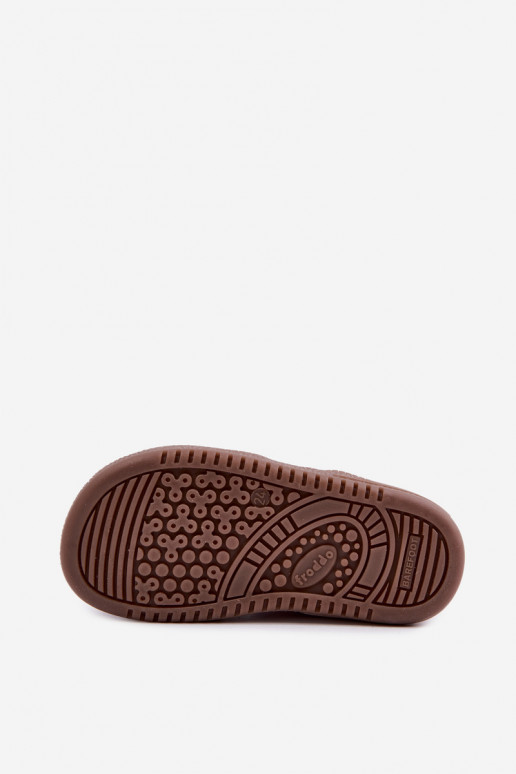 Scarpe in suede per bambini rosa Barefoot con lucentezza Froddo G2110157-5