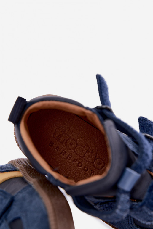 Scarpe in suede per bambini blu scuro Barefoot Froddo G2110157