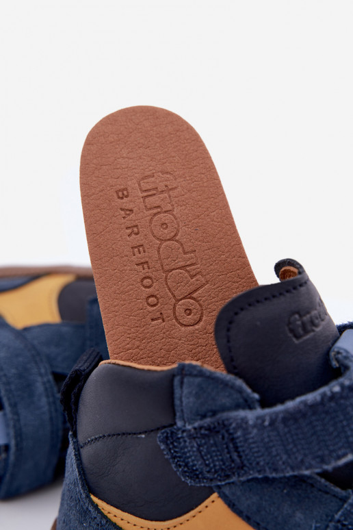 Scarpe in suede per bambini blu scuro Barefoot Froddo G2110157