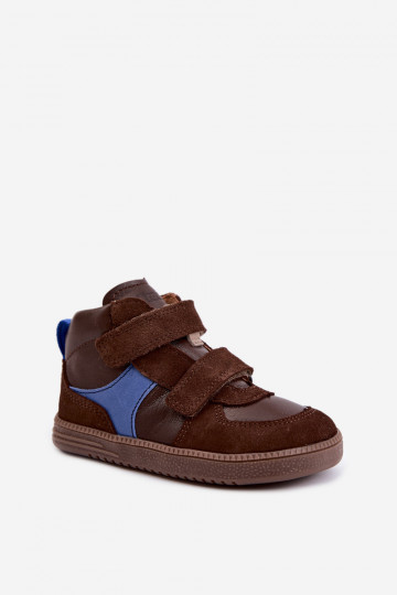 Scarpe in suede per bambini marroni Barefoot Froddo G2110157-1