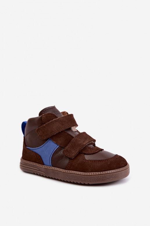 Scarpe in suede per bambini marroni Barefoot Froddo G2110157-1