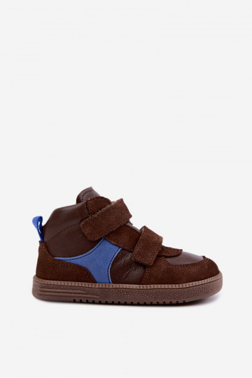 Scarpe in suede per bambini marroni Barefoot Froddo G2110157-1 2