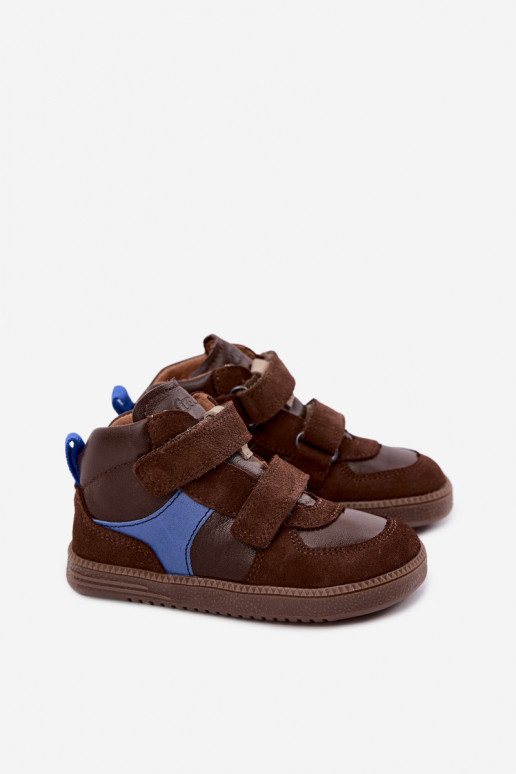 Scarpe in suede per bambini marroni Barefoot Froddo G2110157-1