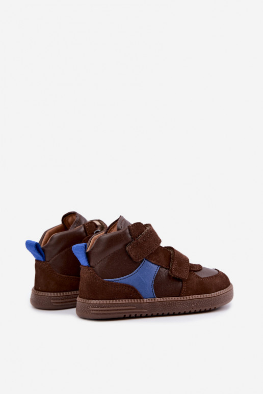 Scarpe in suede per bambini marroni Barefoot Froddo G2110157-1