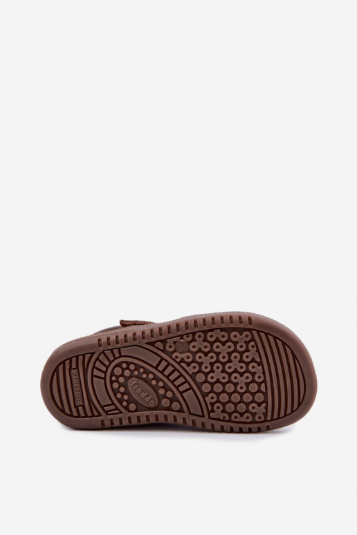 Scarpe in suede per bambini marroni Barefoot Froddo G2110157-1