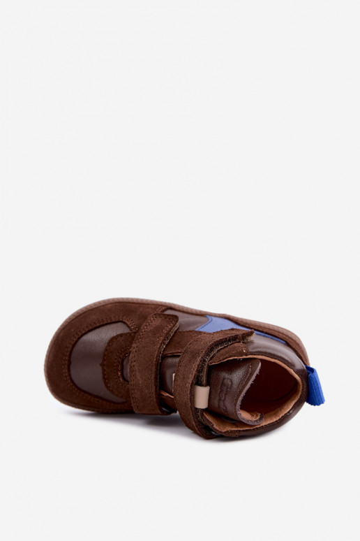 Scarpe in suede per bambini marroni Barefoot Froddo G2110157-1