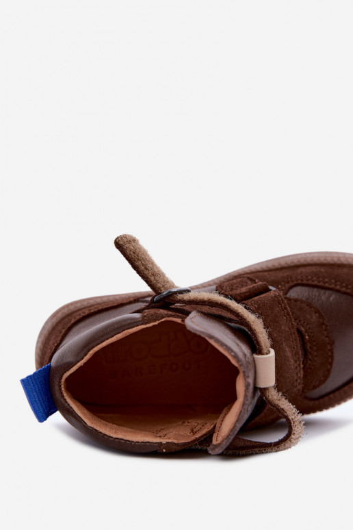 Scarpe in suede per bambini marroni Barefoot Froddo G2110157-1