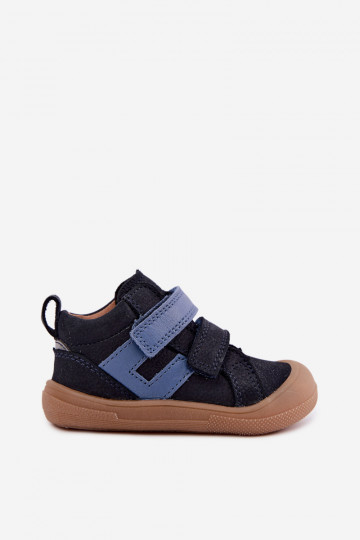 Scarpe in pelle per bambini blu scuro Barefoot Froddo G2130380 2