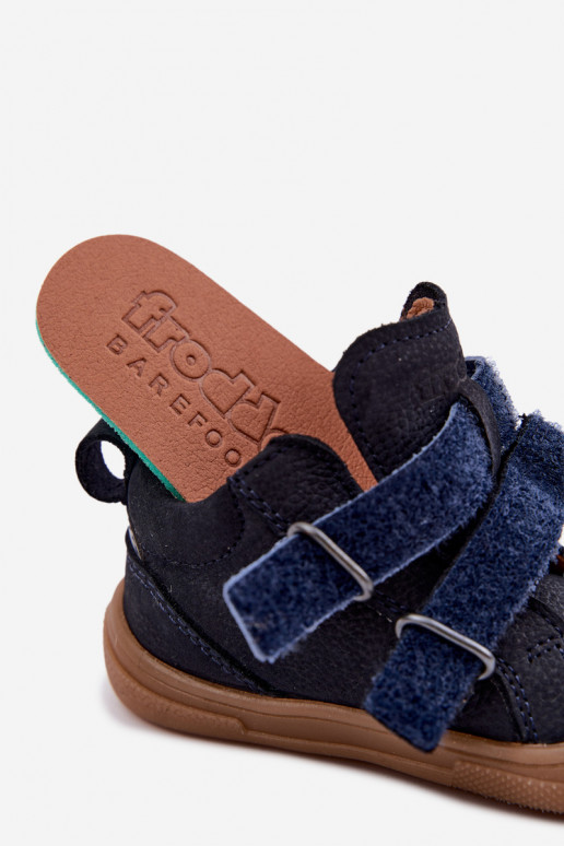 Scarpe in pelle per bambini blu scuro Barefoot Froddo G2130380