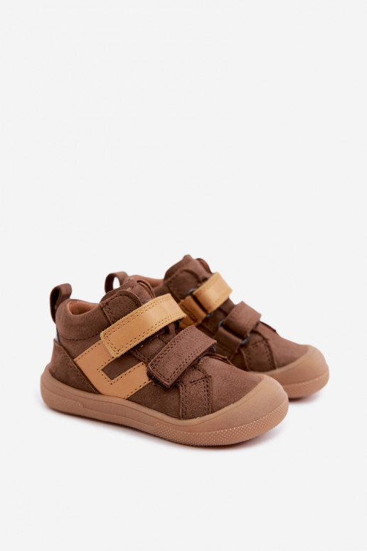 Scarpe in pelle per bambini marroni Barefoot Froddo G2130380-2