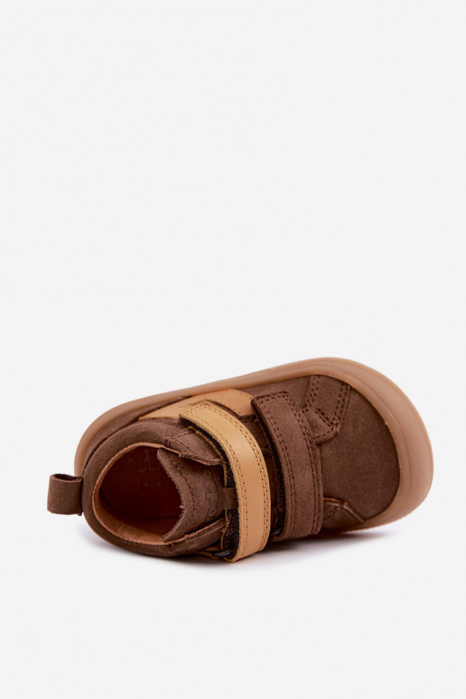 Scarpe in pelle per bambini marroni Barefoot Froddo G2130380-2