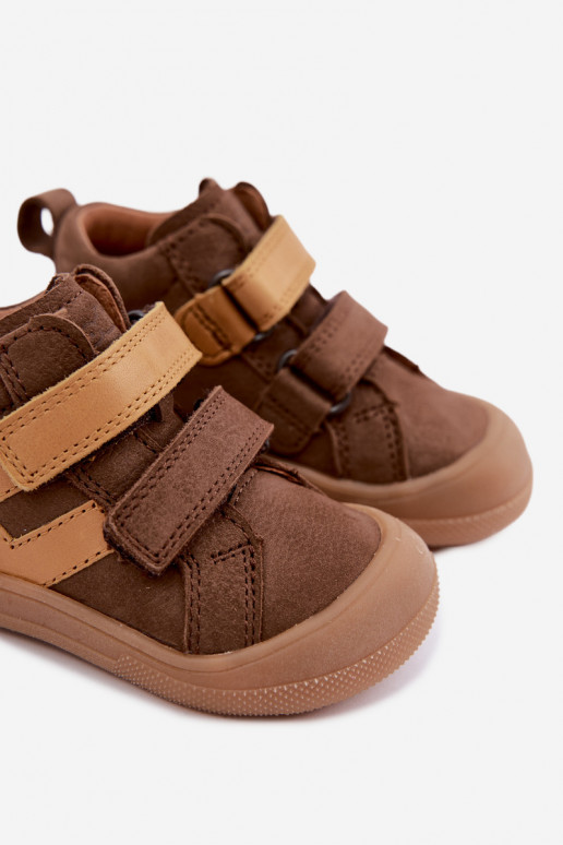 Scarpe in pelle per bambini marroni Barefoot Froddo G2130380-2