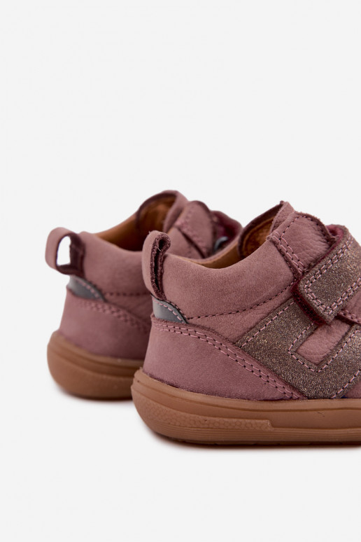 Scarpe in pelle per bambini Barefoot FRODDO G2130380-3 rosa