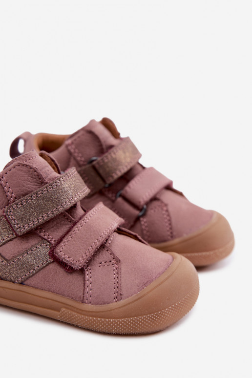 Scarpe in pelle per bambini Barefoot FRODDO G2130380-3 rosa