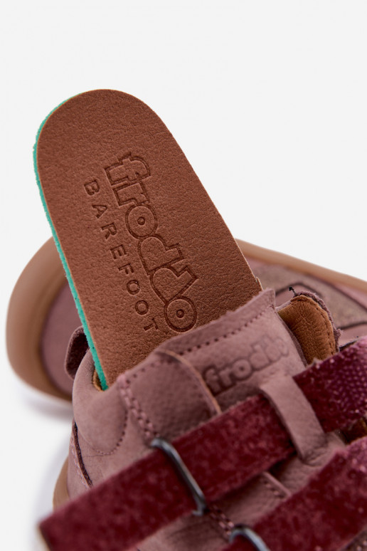 Scarpe in pelle per bambini Barefoot FRODDO G2130380-3 rosa
