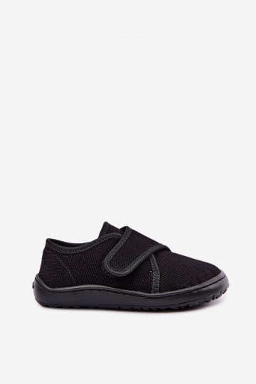 Pantofole per bambini maschi con chiusure adesive Barefoot Froddo G1700438-15 nere 2