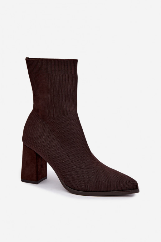 Stivaletti da donna riscaldati modello slip-on in marrone Tai turiressa
