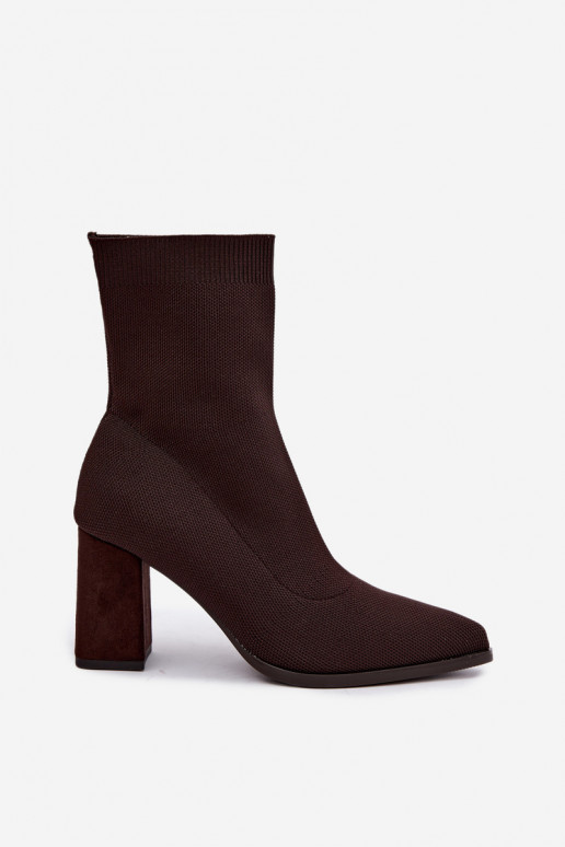 Stivaletti da donna riscaldati modello slip-on in marrone Tai turiressa