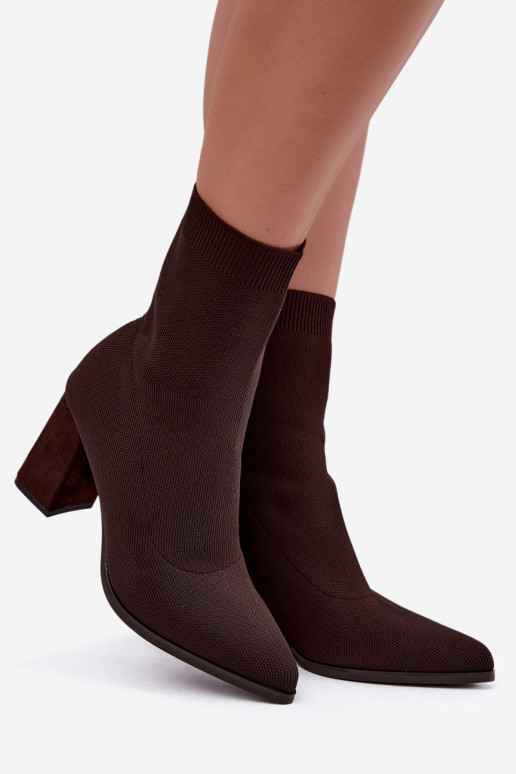 Stivaletti da donna riscaldati modello slip-on in marrone Tai turiressa
