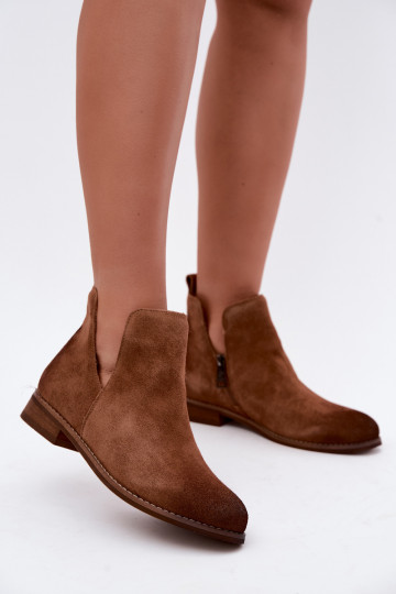 Stivali in suede con ritagli Vinceza 133142 marrone 2