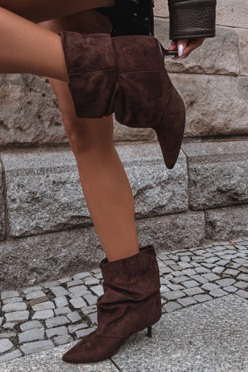Stivaletti slip-on con tacco in ecopelle scamosciata Loralia 2