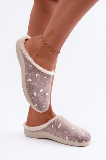 Pantofole da donna grigie con motivi Inblu ET000041