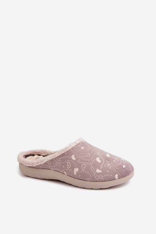 Pantofole da donna grigie con motivi Inblu ET000041