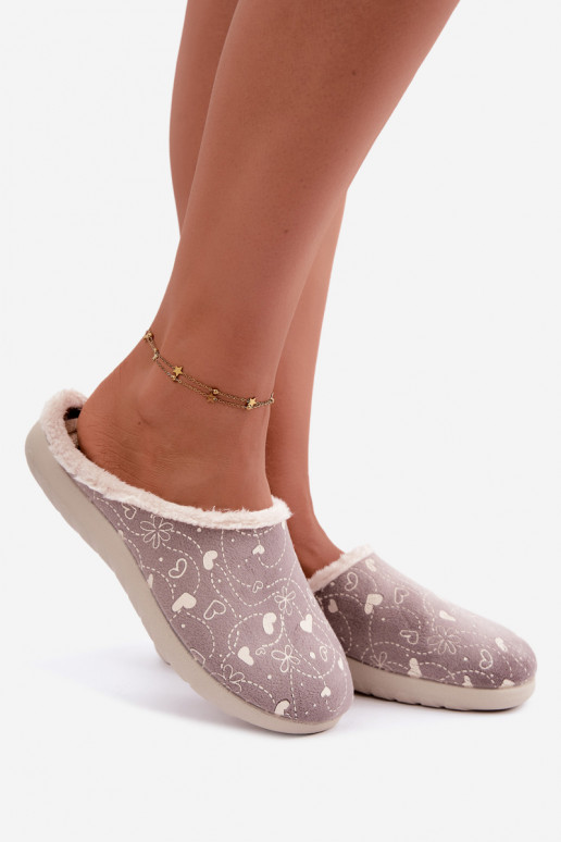 Pantofole da donna grigie con motivi Inblu ET000041