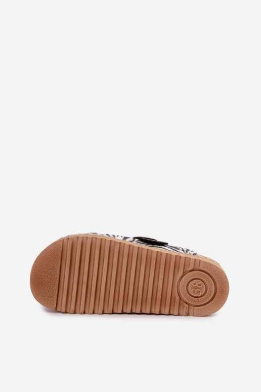 Zoccoli a strisce per donna con fibbie DJ000016