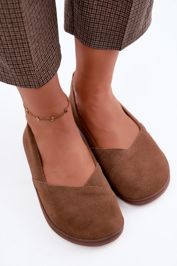 Ballerine Barefoot in ecopelle scamosciata marrone Mirelia