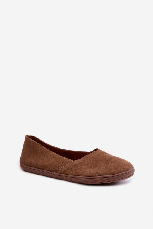 Ballerine Barefoot in ecopelle scamosciata marrone Mirelia
