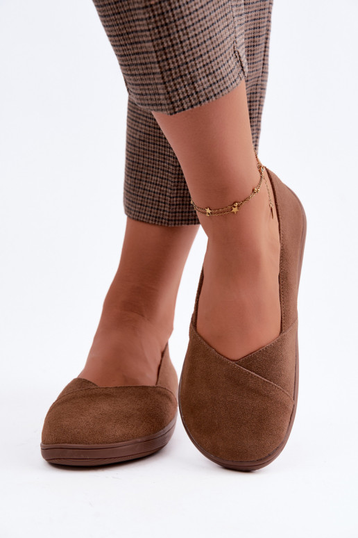 Ballerine Barefoot in ecopelle scamosciata marrone Mirelia