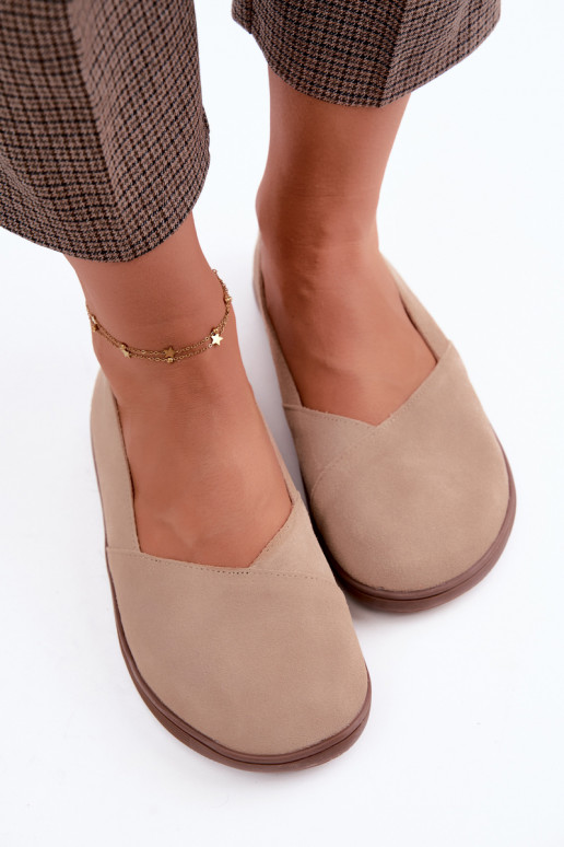 Ballerine calde da donna in ecopelle scamosciata Mirelia