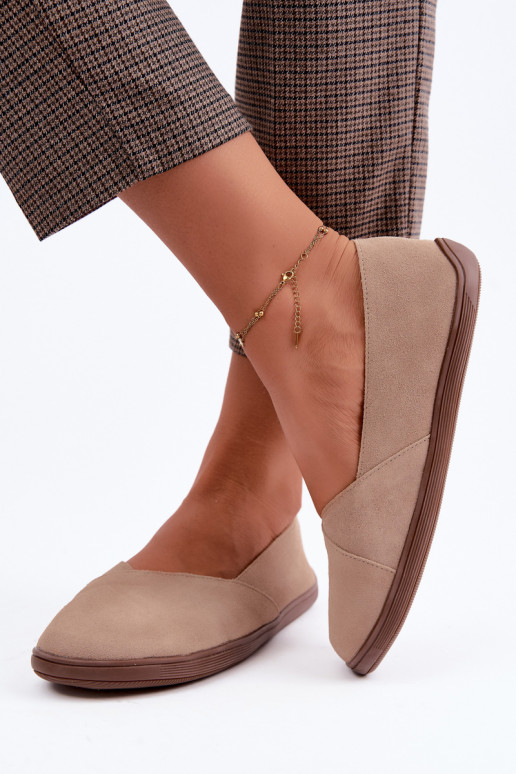 Ballerine calde da donna in ecopelle scamosciata Mirelia