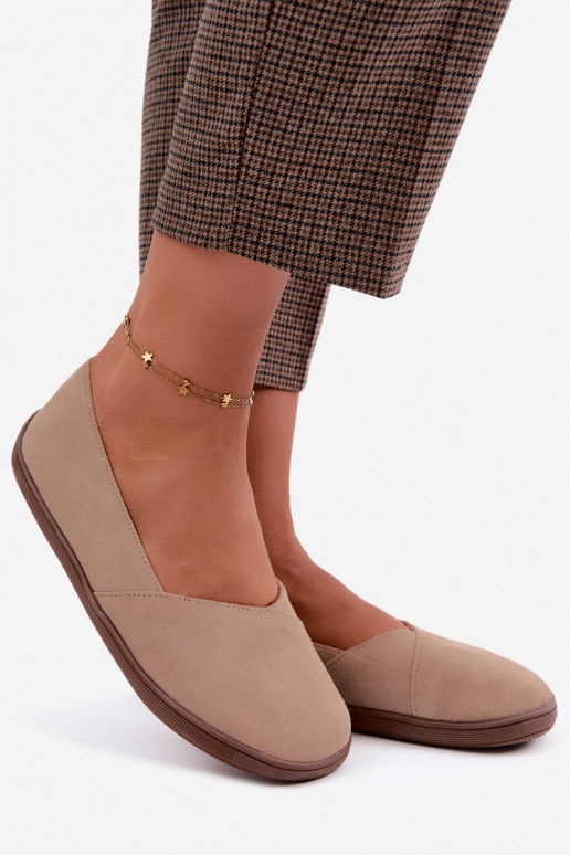Ballerine calde da donna in ecopelle scamosciata Mirelia