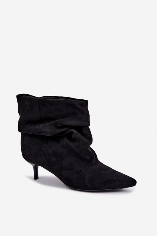Stivaletti slip-on con tacco in nero Loralia
