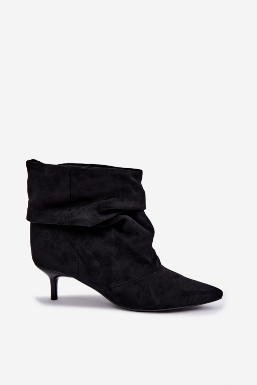 Stivaletti slip-on con tacco in nero Loralia