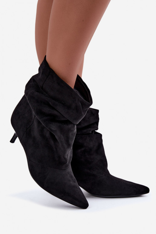 Stivaletti slip-on con tacco in nero Loralia