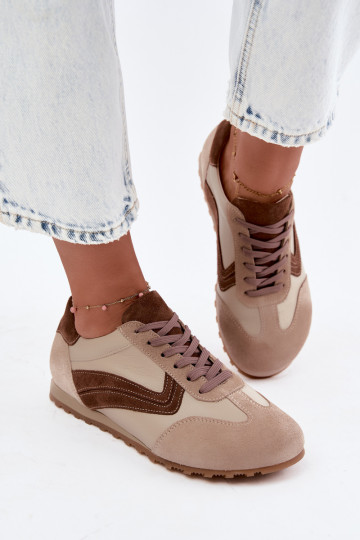 Sneakers Barefoot in ecopelle scamosciata color sabbia Zazoo N1400
