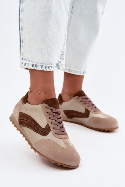 Sneakers Barefoot in ecopelle scamosciata color sabbia Zazoo N1400