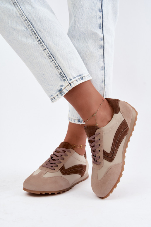 Sneakers Barefoot in ecopelle scamosciata color sabbia Zazoo N1400