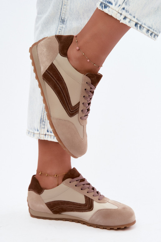 Sneakers Barefoot in ecopelle scamosciata color sabbia Zazoo N1400