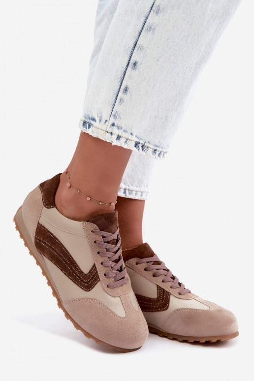 Sneakers Barefoot in ecopelle scamosciata color sabbia Zazoo N1400