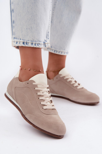 Sneakers Barefoot con ricami in colore sabbia Zazoo N1414 2