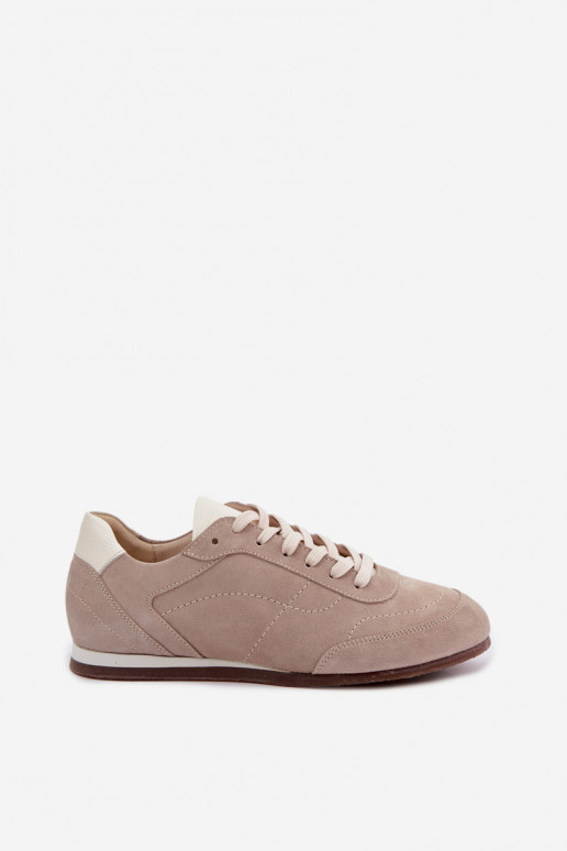 Sneakers Barefoot con ricami in colore sabbia Zazoo N1414